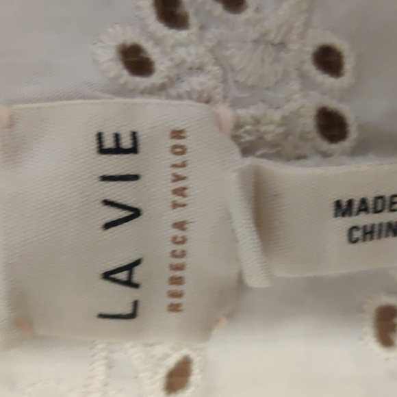 La Vie Rebecca Taylor Eyelet Poplin Size XS - Picture 5 of 9